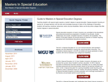 Tablet Screenshot of mastersinspecialeducation.org
